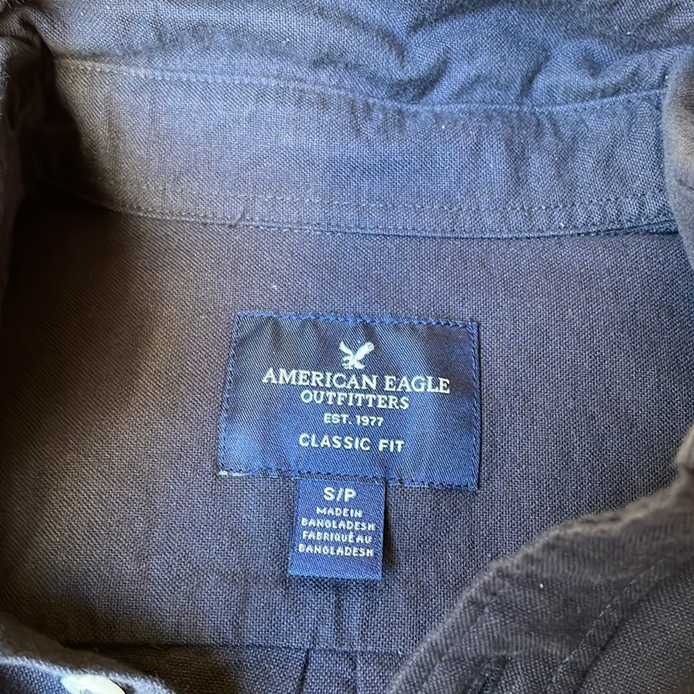 American Eagle Navy Shirt - Picture 4 of 5